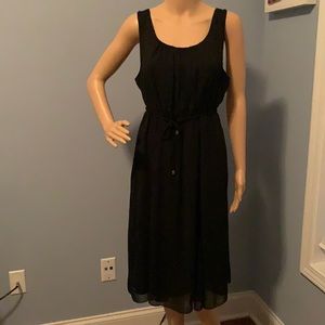 The Limited sheer Dress w/ lining & rope belt